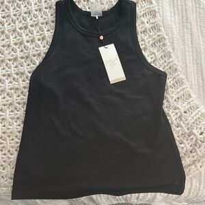 Black Fitted Sleeveless Tank Top